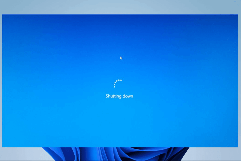 Windows 11 shutdown problem