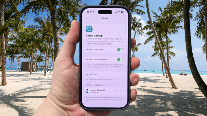 how to back up your phone onOS