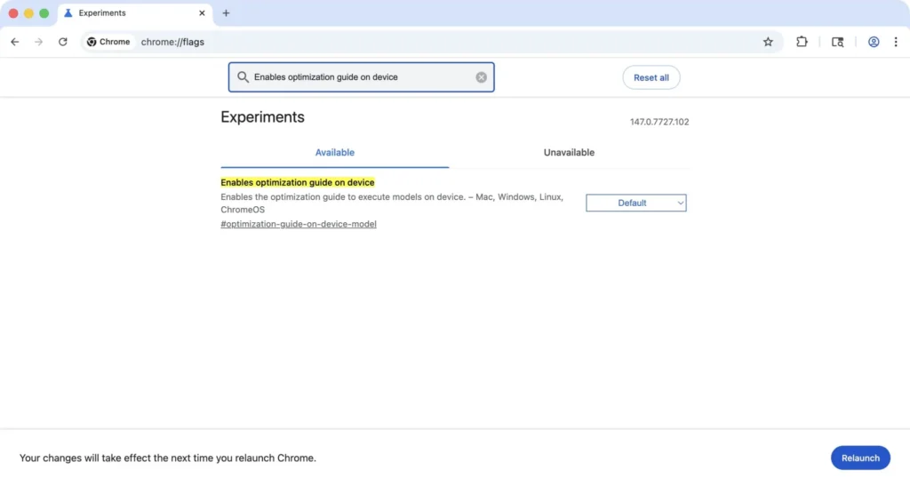 Chrome Gemini Nano install