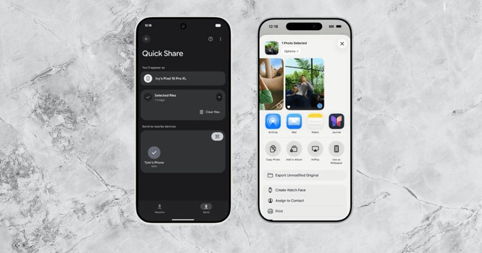 Pixel Quick Share AirDrop