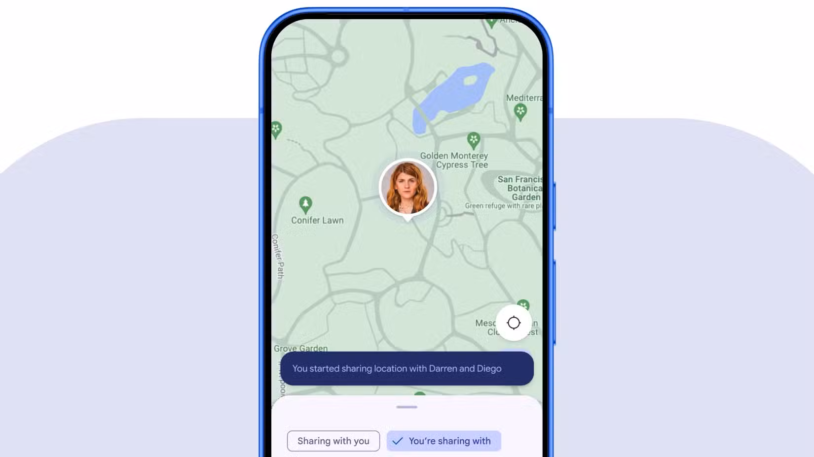 Google Messages live location